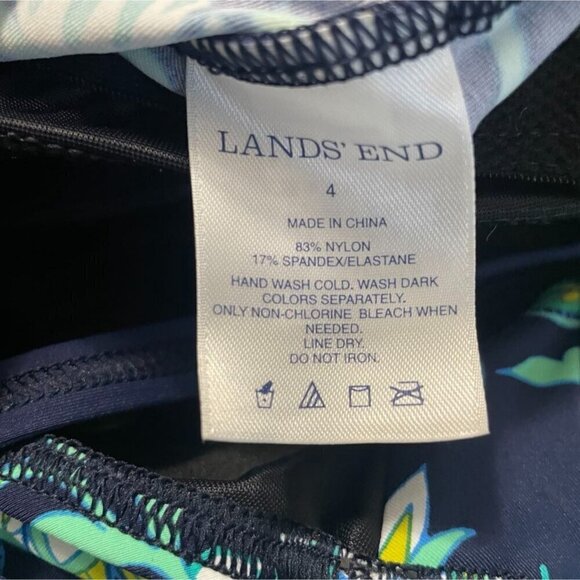 Lands' End Size 4 Tankini Top Swimwear Swimsuit Beach Floral Colorful - Picture 6 of 6